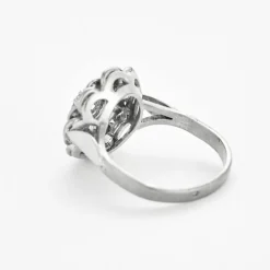 Bague or gris et diamants