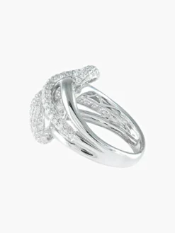 BAGUE OR GRIS PAVAGE DIAMANTS