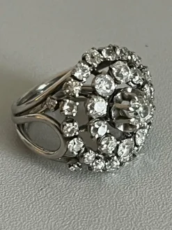 Bague Or Gris Platine Diamants 2,60 ct