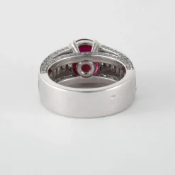 Bague Or Gris Rubis & Diamants