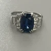 Bague Or Gris Saphir Certifié Diamants