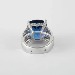 Bague Or Gris Tanzanite & diamants