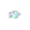 Bague Or gris Topaze poire Diamants