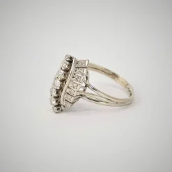 Bague Or Gris Vague de Diamants