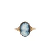 Bague Or jaune - CAMEE Bleu
