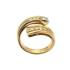 Bague or jaune 18 carats sertie de diamants de 0.54 carat