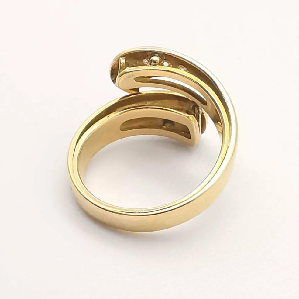 Bague or jaune 18 carats sertie de diamants de 0.54 carat