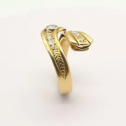 Bague or jaune 18 carats sertie de diamants de 0.54 carat