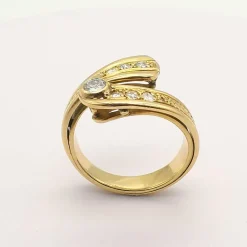 Bague or jaune 18 carats sertie de diamants de 0.54 carat