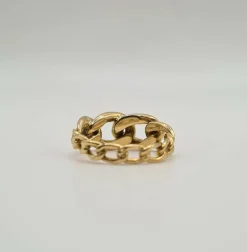 Bague or jaune 18 carats sertie de diamants