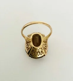 Bague Or jaune & citrine