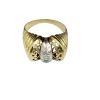 Bague or jaune 3 diamants