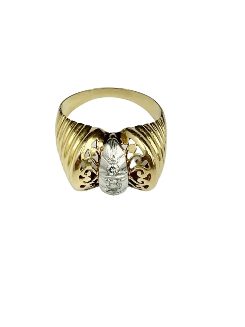 Bague or jaune 3 diamants