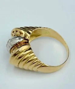 Bague or jaune 3 diamants