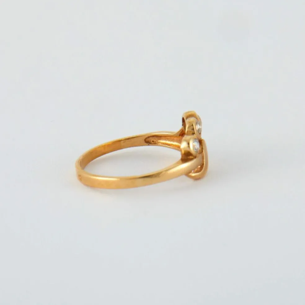 Bague or jaune 3 diamants