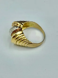 Bague or jaune 3 diamants