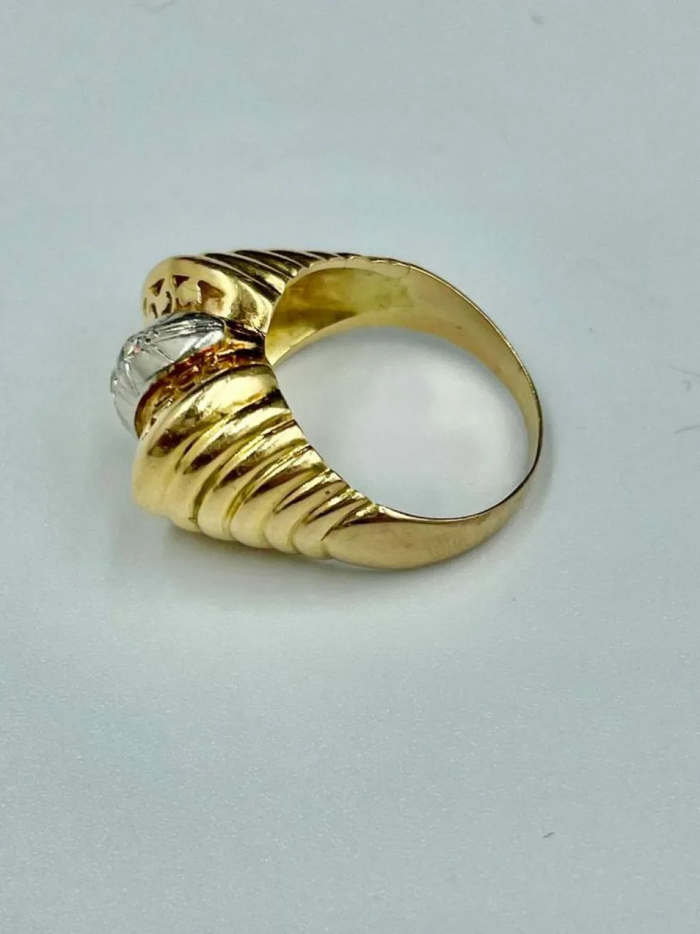 Bague or jaune 3 diamants