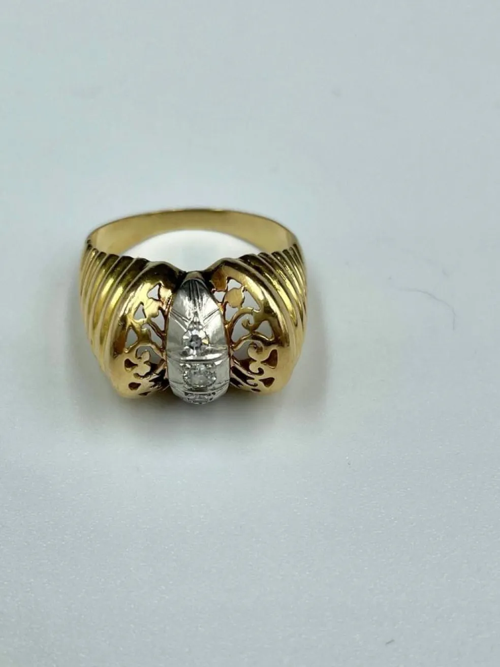 Bague or jaune 3 diamants