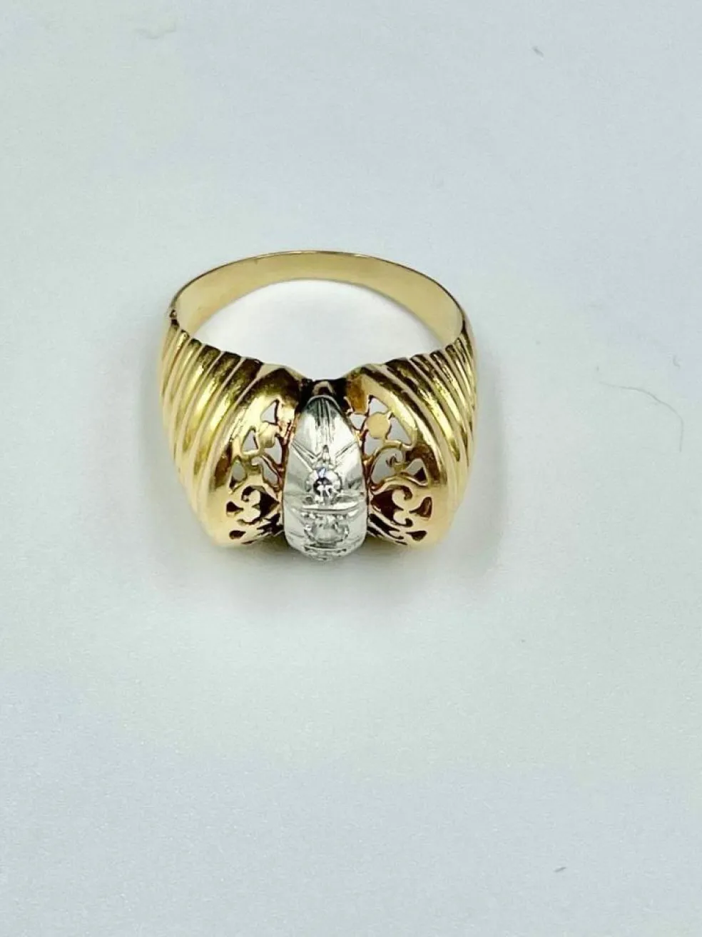 Bague or jaune 3 diamants