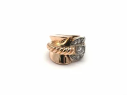 Bague or jaune 750 mil et diamants