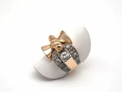 Bague or jaune 750 mil et diamants
