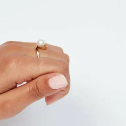 Bague Or Jaune - Perle de culture