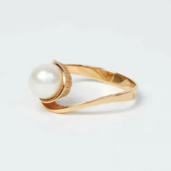 Bague Or Jaune - Perle de culture