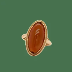 Bague Or Jaune - Quartz fumé