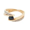 Bague or jaune - Saphir et Diamants