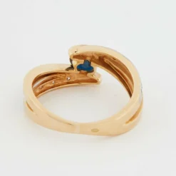 Bague or jaune - Saphir et Diamants