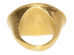 Bague or jaune, agate