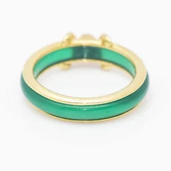 Bague Or jaune Agate Diamant