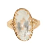 Bague or jaune aigue-marine