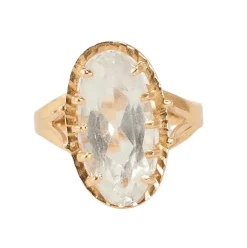 Bague or jaune aigue-marine