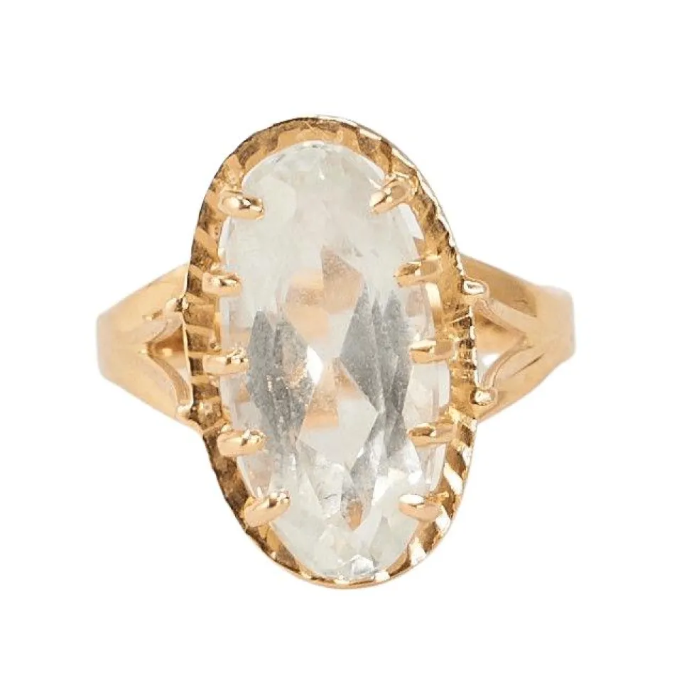 Bague or jaune aigue-marine