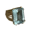 Bague Or Jaune Aigue-Marine