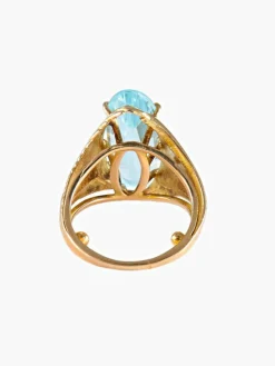 Bague Or Jaune Aigue-marine