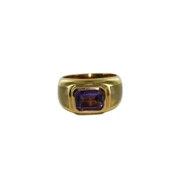 Bague Or jaune Améthyste