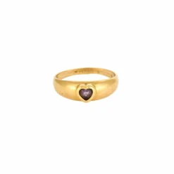 Bague or jaune améthyste