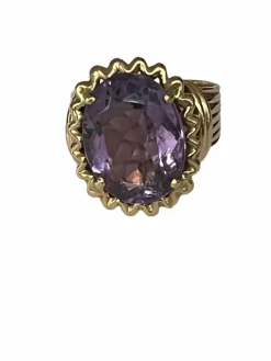 Bague Or Jaune Améthyste