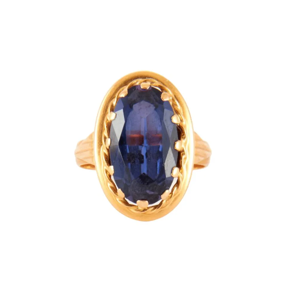 Bague Or jaune Améthyste