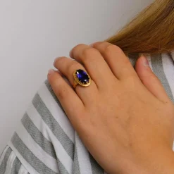Bague Or jaune Améthyste