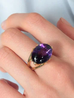 Bague Or jaune Améthyste