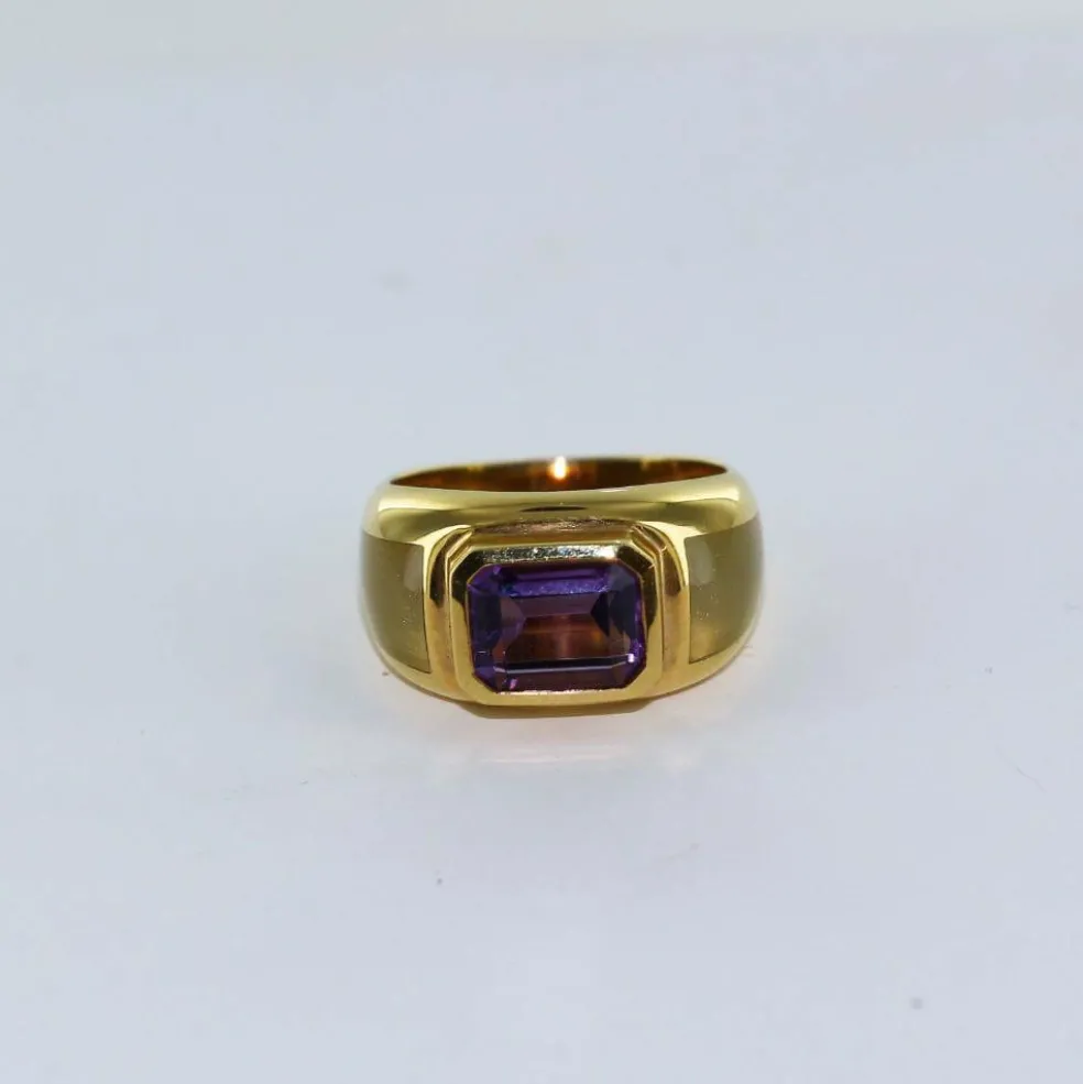 Bague Or jaune Améthyste