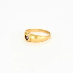 Bague or jaune améthyste