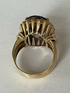 Bague Or Jaune Améthyste