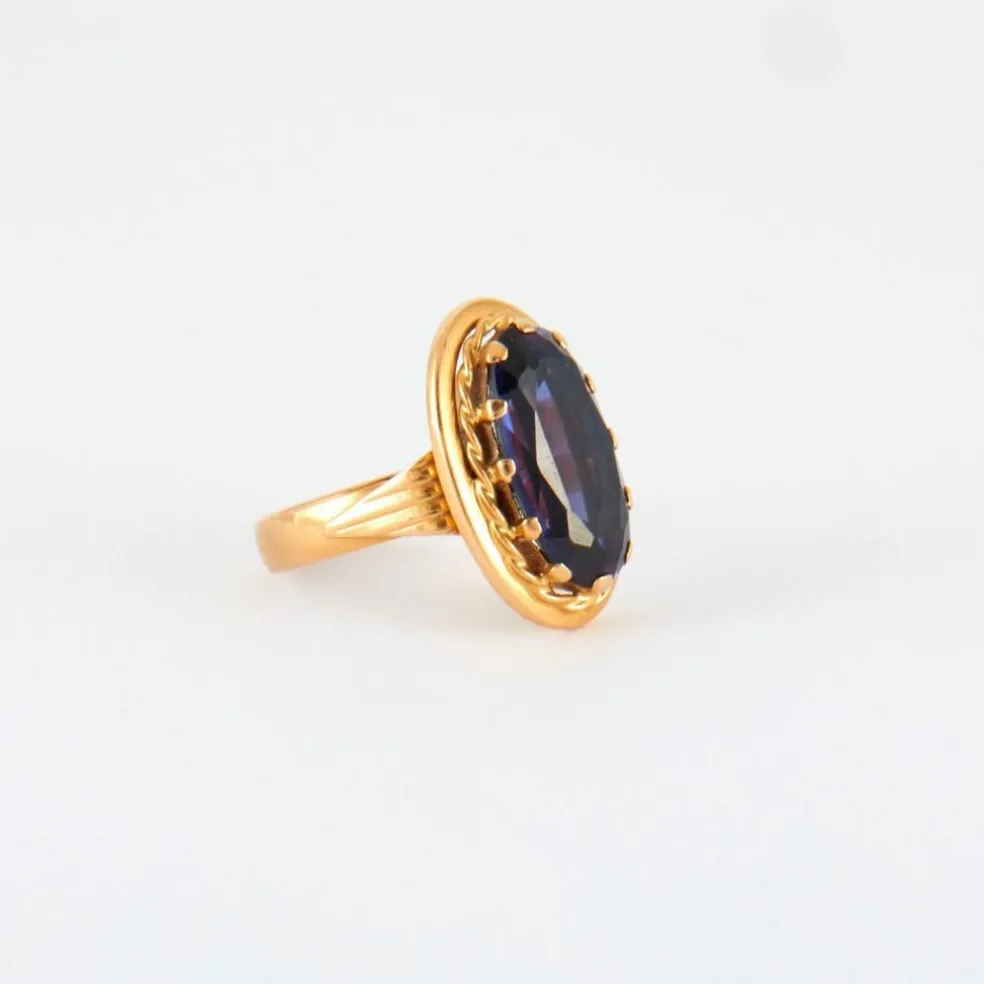 Bague Or jaune Améthyste