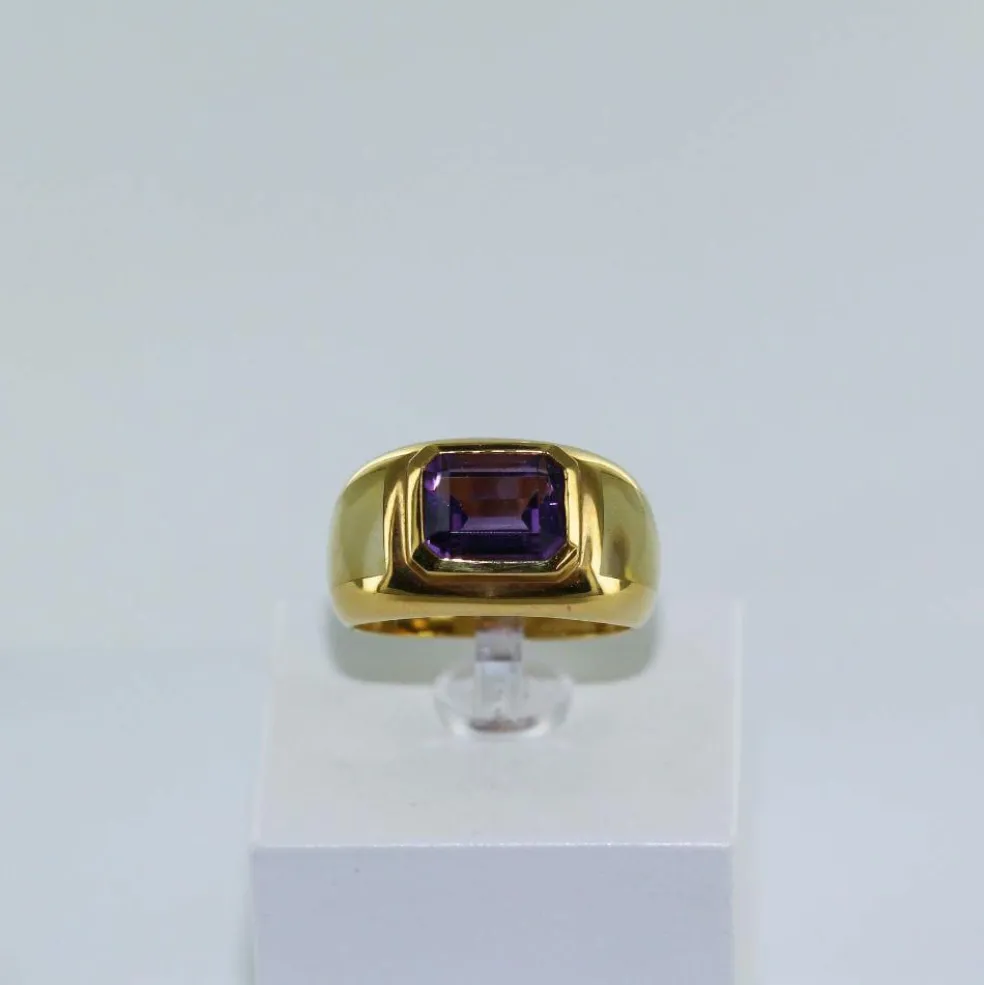 Bague Or jaune Améthyste