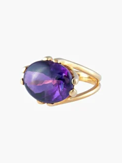 Bague Or jaune Améthyste
