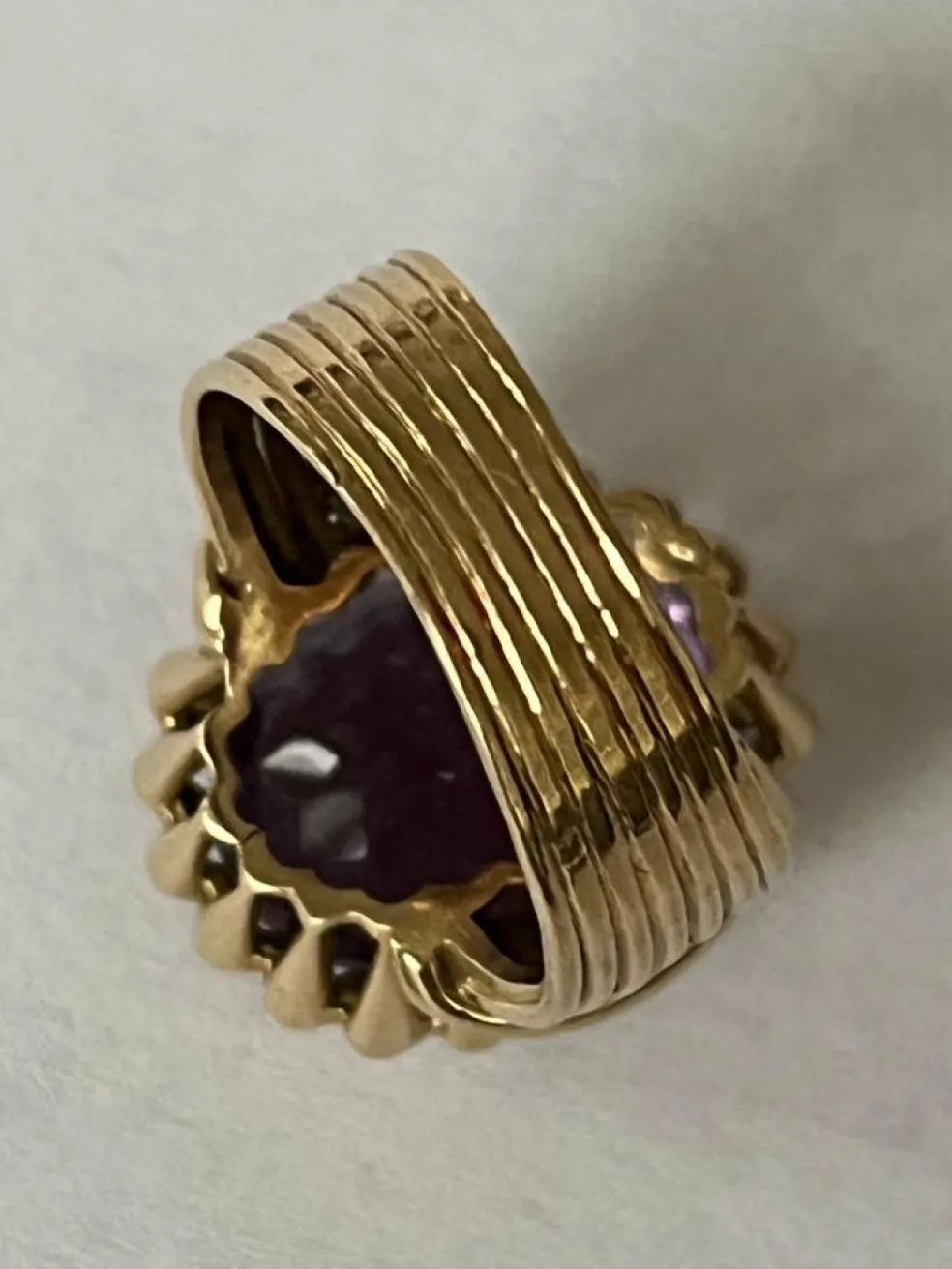 Bague Or Jaune Améthyste